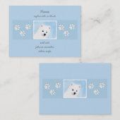 アメリカン・エスキモー絵画・ドッグのオリジナル- American Dog Art 名刺 (正面/裏面)