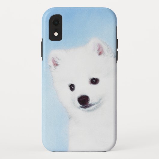 アメリカン・エスキモー絵画・ドッグのオリジナル- American Dog Art Case-Mate iPhoneケース (裏面)