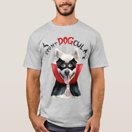 アメリカン・エスキモー・カウントDOGculaおもしろい犬恋人 Tシャツ