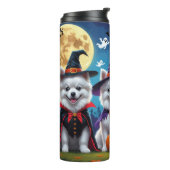 アメリカン・エスキモー・ドッグス・カボチャ・ハロウィンおもしろい タンブラー (回転左)