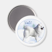 アメリカン・エスキモー・ドッグノエル – マグネット (正面/裏面)