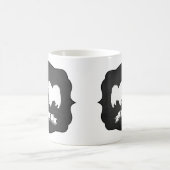アメリカン・エスキモー・ドッグ・シルエット・エスキーズ・ラブ コーヒーマグカップ (中央)