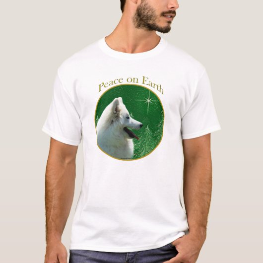 アメリカン・エスキモー・ドッグ・ピース Tシャツ (正面)