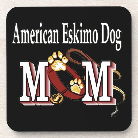 アメリカン・エスキモー・ドッグMOM コースター (正面)