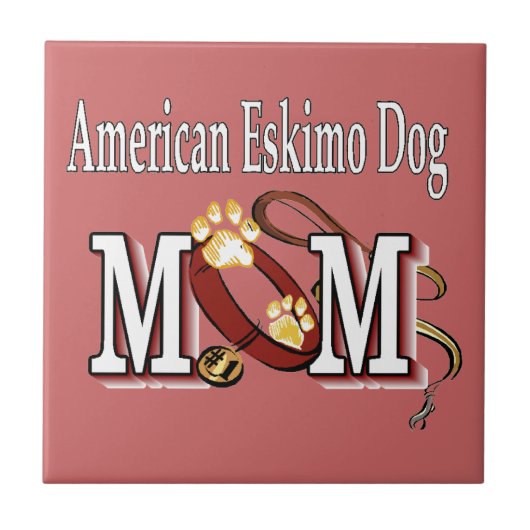 アメリカン・エスキモー・ドッグMOM タイル (正面)
