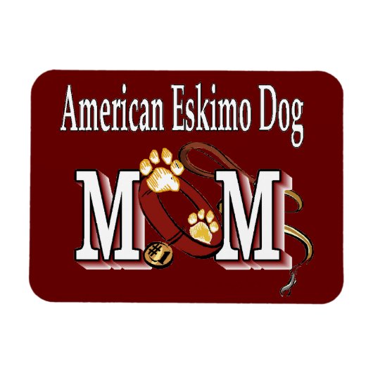 アメリカン・エスキモー・ドッグMOM マグネット (横)