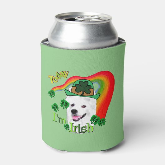 アメリカン・エスキモー・ドッグSaint patricks day 缶クーラー (缶正面)