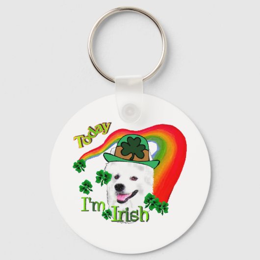 アメリカン・エスキモー・ドッグSt patricks キーホルダー (正面)
