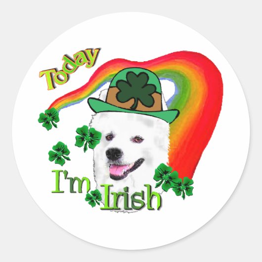 アメリカン・エスキモー・ドッグSt patricks ラウンドシール (正面)