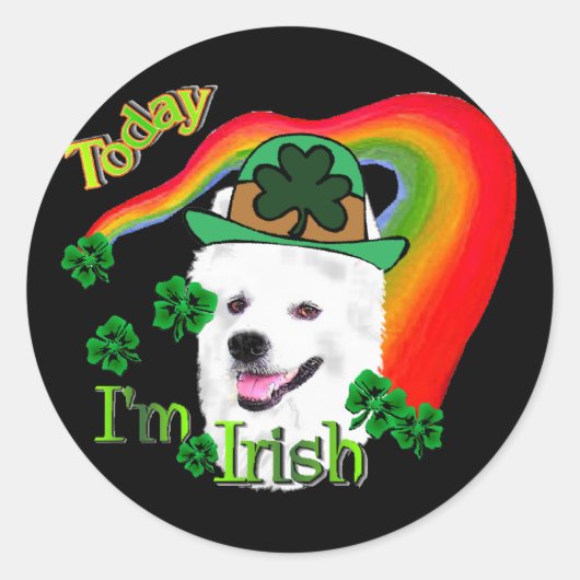 アメリカン・エスキモー・ドッグSt patricks ラウンドシール (正面)