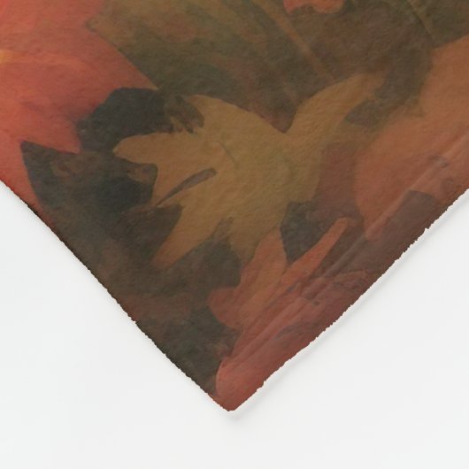 アメリカン・エスキモin紅葉秋インスパイア フリースブランケット (角)