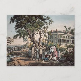 アメリカン・カントリー・ライフ – 1855年10月の午後 ポストカード