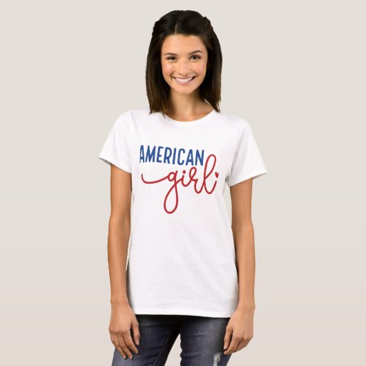 アメリカン・ガール、7月4日 Tシャツ (正面フル)