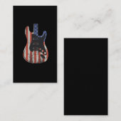 アメリカン·ギター·プレーヤーUSフラグ·ミュージック·ラバー 名刺 (正面/裏面)
