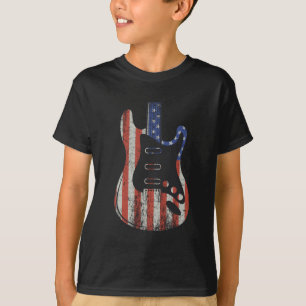 アメリカン·ギター·プレーヤーUSフラグ·ミュージック·ラバー Tシャツ