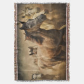 アメリカン・クォーター・ウマ走ーズが一緒に スローブランケット (正面縦)