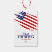 アメリカン グランジ フラグ ハッピー 4th July ID1104 ギフトタグ (正面)