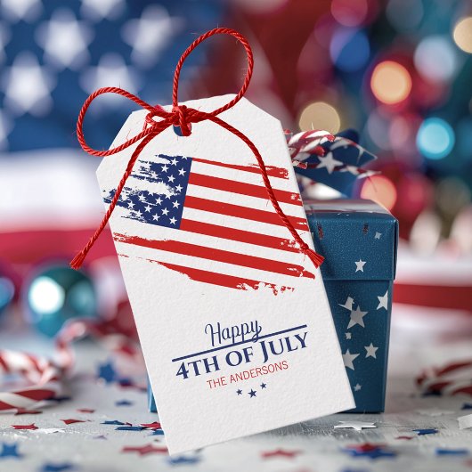 アメリカン グランジ フラグ ハッピー 4th July ID1104 ギフトタグ