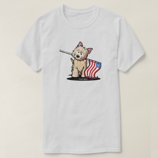 アメリカン ケアーン テリア ベーシック T シャツ (デザイン正面)