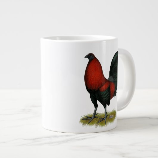 アメリカン·ゲームBB黒赤鶏 ジャンボコーヒーマグカップ (正面右)