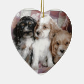 アメリカン・コッカー・スパニエルの子犬 セラミックオーナメント (右)