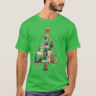 アメリカン・コッカー・スパニエル クリスマスツリー クリスマス ギフト フリー Tシャツ