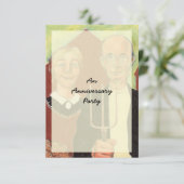 アメリカン・ゴシックスタイルのアニバーサリー・パーティー招待状 招待状 (スタンド正面)