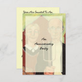 アメリカン・ゴシックスタイルのアニバーサリー・パーティー招待状 招待状 (正面/裏面)