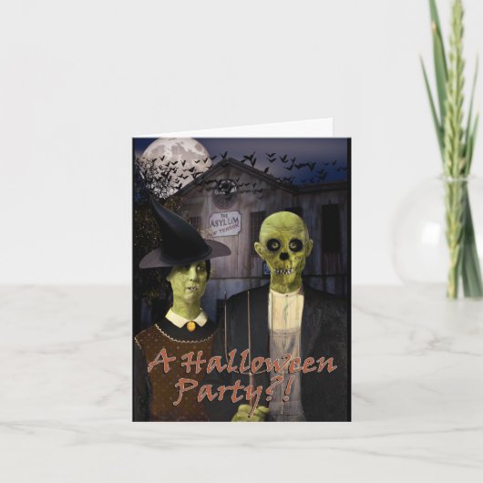 アメリカン・ゴシックハローウィンパーティ 招待状 (正面)