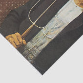 アメリカン・ゴシックバイ・グラント・ウッド、複製アート、ヴィン 薄葉紙 (詳細)