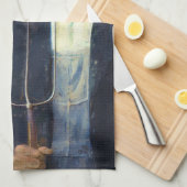 アメリカン・ゴシックファインアート油彩画最高傑作 キッチンタオル (四つ折り)