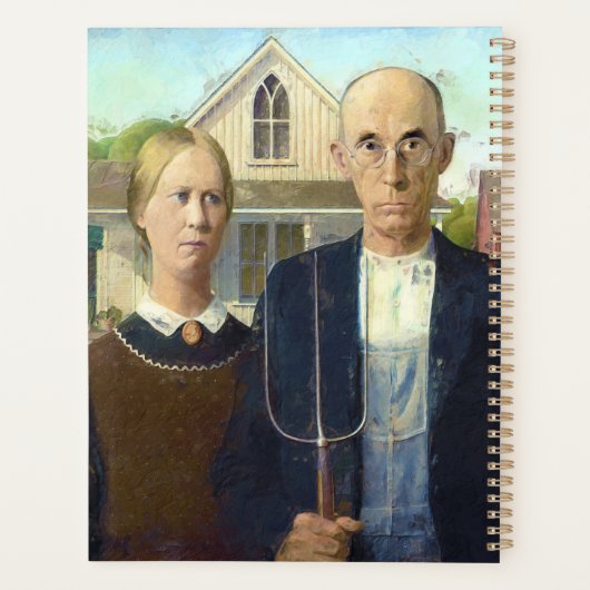 アメリカン・ゴシックファインアート油彩画最高傑作 プランナー手帳 (裏面)