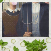 アメリカン・ゴシック  グラント・ウッド キッチンタオル (折り畳み)