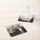 アメリカン・ゴシック:地方の貧しい農村生活と農夫 スクエアペーパーコースター (インサイチュ)