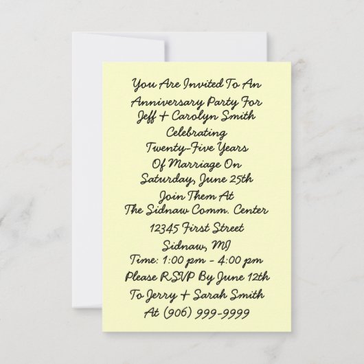 アメリカン・ゴシック 記念日パーティー招待状 招待状 (裏面)