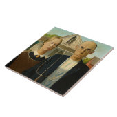 アメリカン・ゴシック， 1930 by Grant Wood タイル (側面)