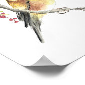 アメリカン・ゴールドフィンチ・バードウォーター・カラー・アートプリント ポスター (角)