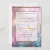 アメリカン・ゴールドフィンチ&フラワー/金ゴールド・トリム 招待状 (裏面)