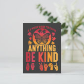 アメリカン・サイン・ランゲージBe kindパズル・バタフライ ポストカード (スタンド正面)