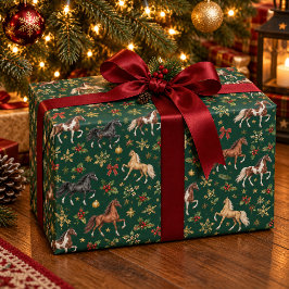 アメリカン・サドルブレッドのクリスマス ラッピングペーパー