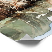 アメリカン・サモア国立公園の水彩画 ポスター (角)