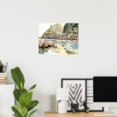 アメリカン・サモア国立公園の水彩画 ポスター (ホームオフィス)