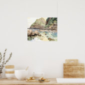 アメリカン・サモア国立公園の水彩画 ポスター (キッチン)