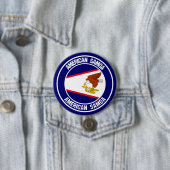 アメリカン・サモア・ラウンド・エンブレム 缶バッジ (インサイチュ)