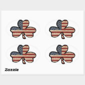 アメリカン・シャムロック・ステッカー 楕円形シール (シート)