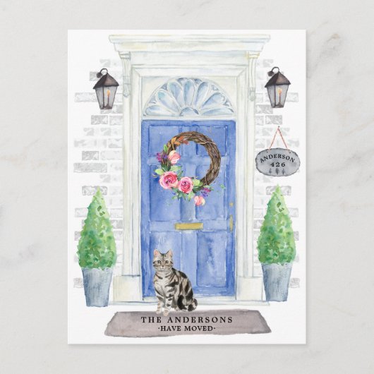 アメリカン・ショートヘア・キャット・ムービング・アナウンス ポストカード (正面)