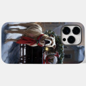 アメリカン・スタッフォードシャー・クリスマスの祝祭シーズン Case-Mate iPhoneケース (裏面 (横))