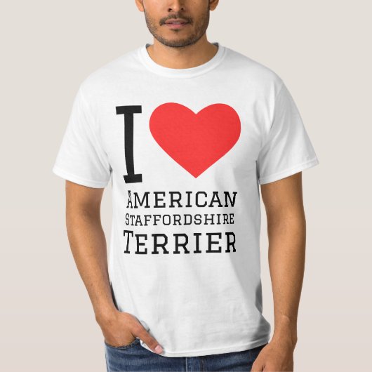 アメリカン・スタッフォードシャー・テリアが好き Tシャツ (正面)