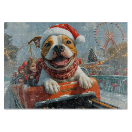 アメリカン・スタッフォードシャー・テリア クリスマス カッティングボード