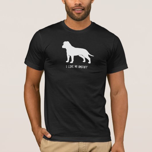 アメリカン・スタッフォードシャー・テリア(垂れ耳) Tシャツ (正面)